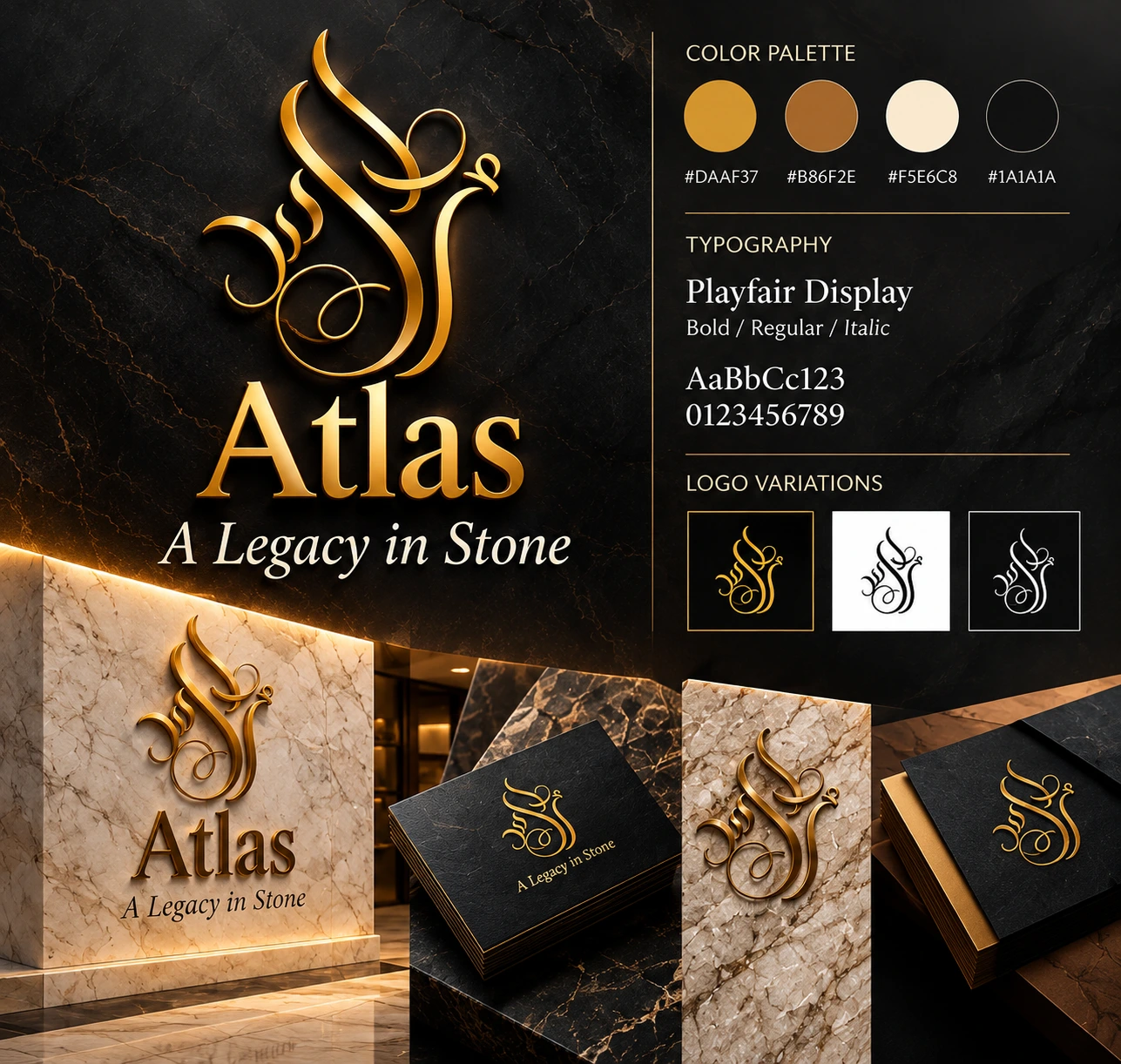 Atlas — Logo System & Applications — Adhav Creative Studio