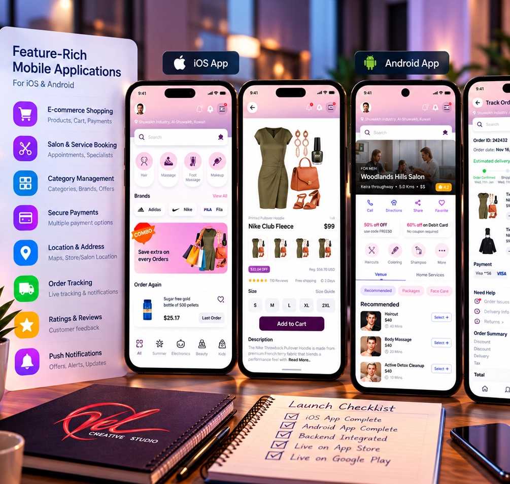 iOS & Android App Development — Concept — Adhav Creative Studio